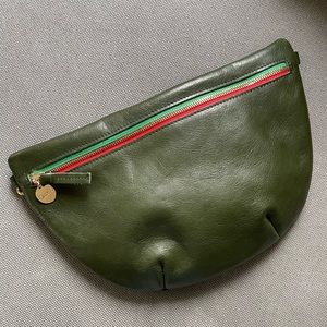 Clare V Grande Fanny, Green Leather